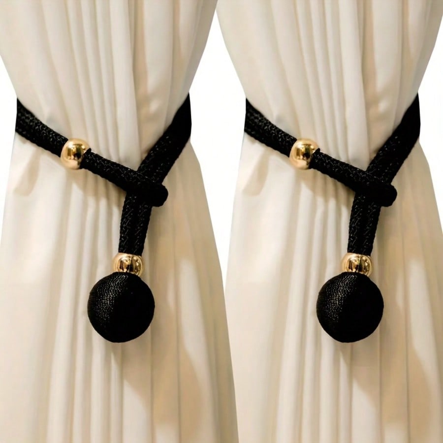 Window Curtain Tie Set Of 2 With Adjuster For Wall Curtain Fixing, Curtain Back Strap, Curtain Pull Back, Curtain Hook, Curtain Tie, Multi-Color Curtains