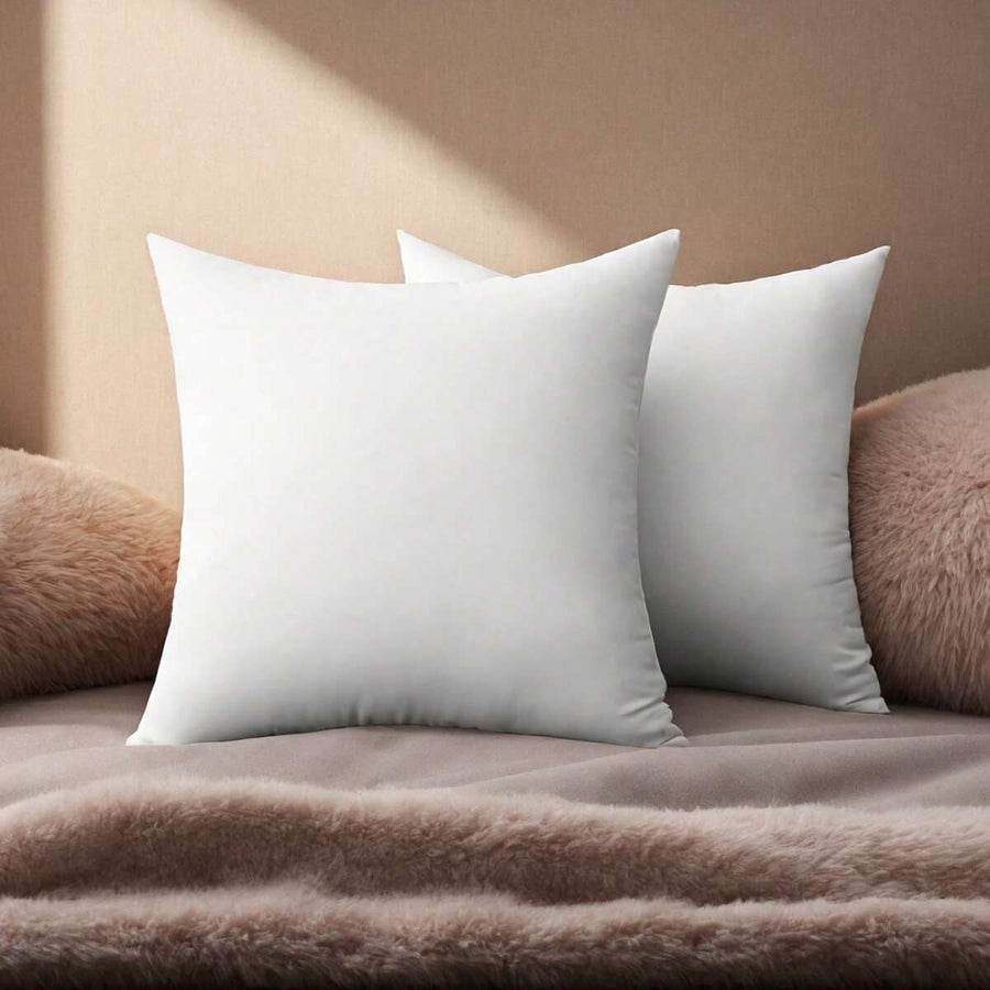18x18in Fluffy Soft Square Form Sham Stuffer Set Of 1/2/4, Decorative Throw Pillows For Couch, Sofa, Bed And Home Decor